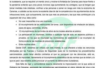 Escrito presentado por CSIF en el Gobierno de Canarias/TA.